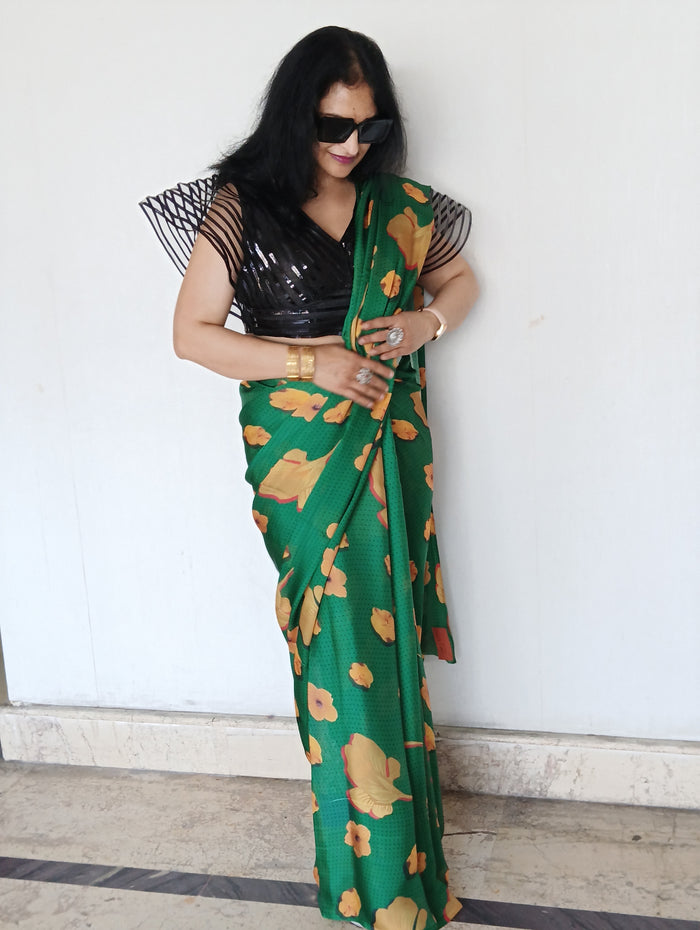 DIGITAL SATIN SILK SAREE