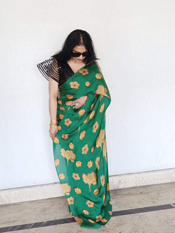 DIGITAL SATIN SILK SAREE