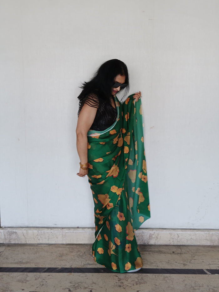 DIGITAL SATIN SILK SAREE
