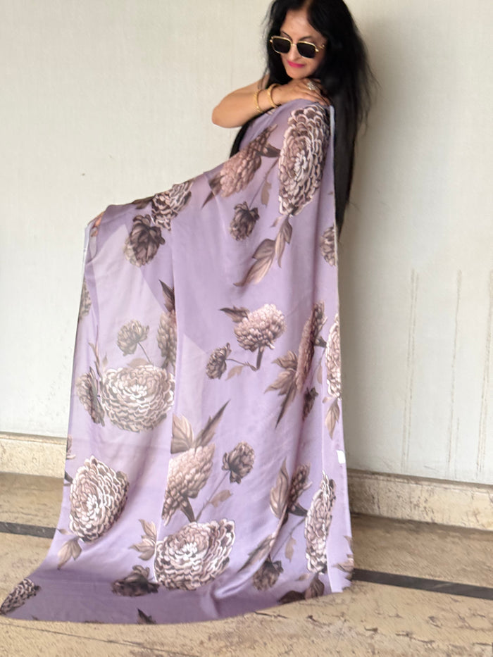 Digital silk Saree