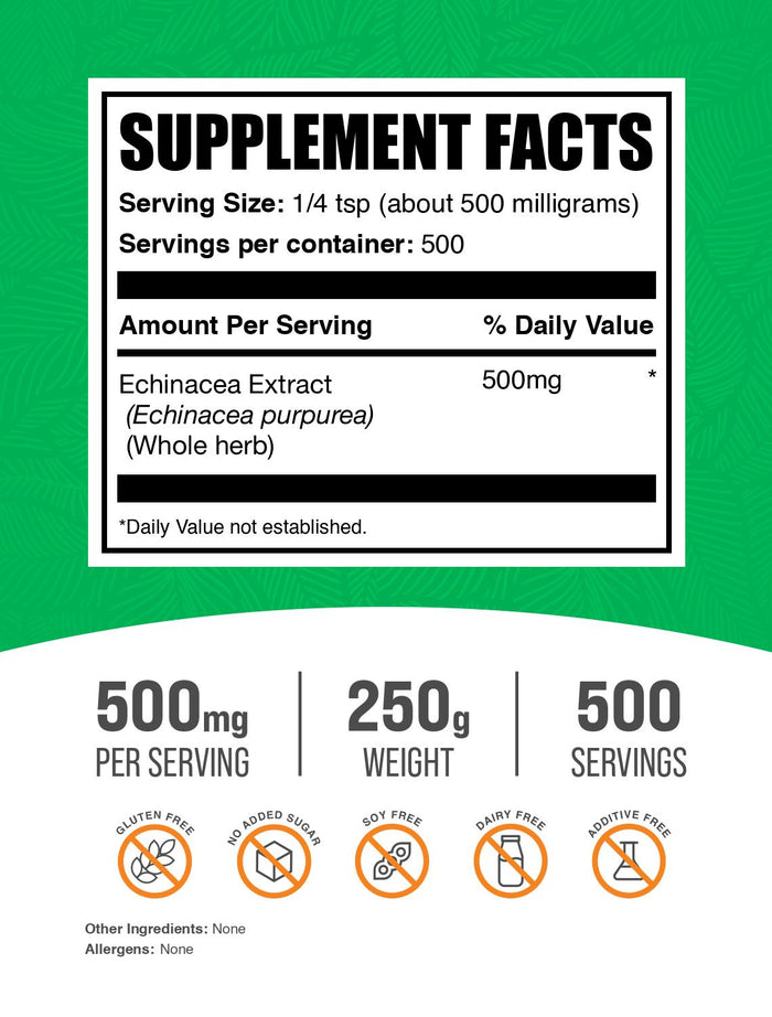 Echinacea extract powder label 250g