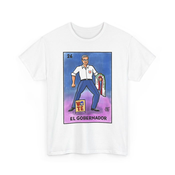 EL GOBERNADOR  t-shirt — by LALO ALCARAZ Political Graphic T-Shirt