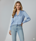 Electric Blue Cropped Shirt