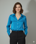 Electric Blue Silk Shirt