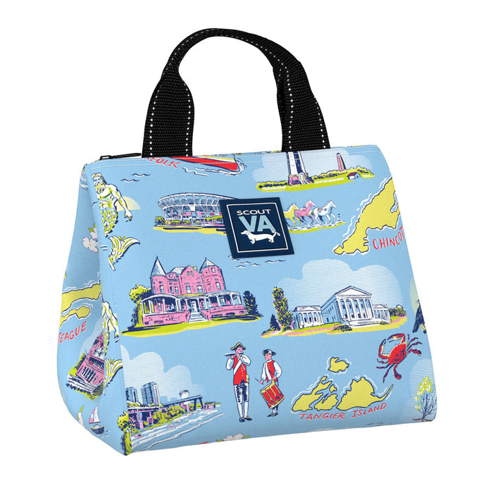 SCOUT Eloise Lunch Bag small cooler in Virginia pattern light blue