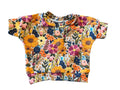 Embroidered Floral Grow with me 0-6m Dolman shirt