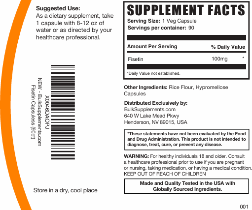 Fisetin Capsules 90ct Plain Label