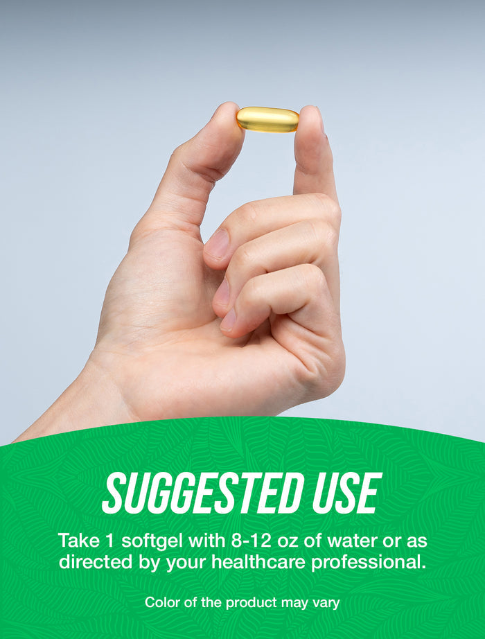 Flaxseed oil softgels suggested use image