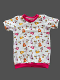 Floral Ukulele Guitar  T-Shirt 5/6