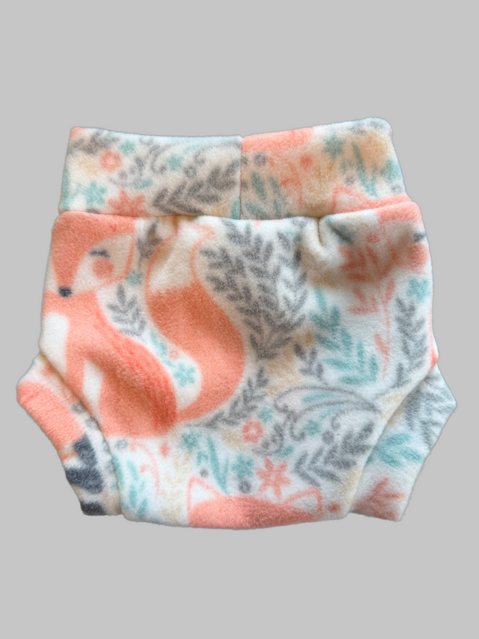 Foxes Small Fleece Diaper Cover