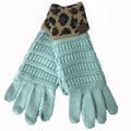 G-45 C.C Mint Gloves with Leopard cuff