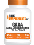 BulkSupplements.com GABA 240 capsules bottle image