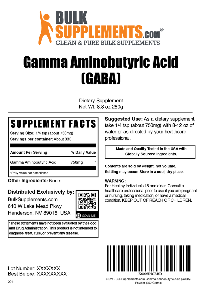 GABA Powder 250g Plain Label