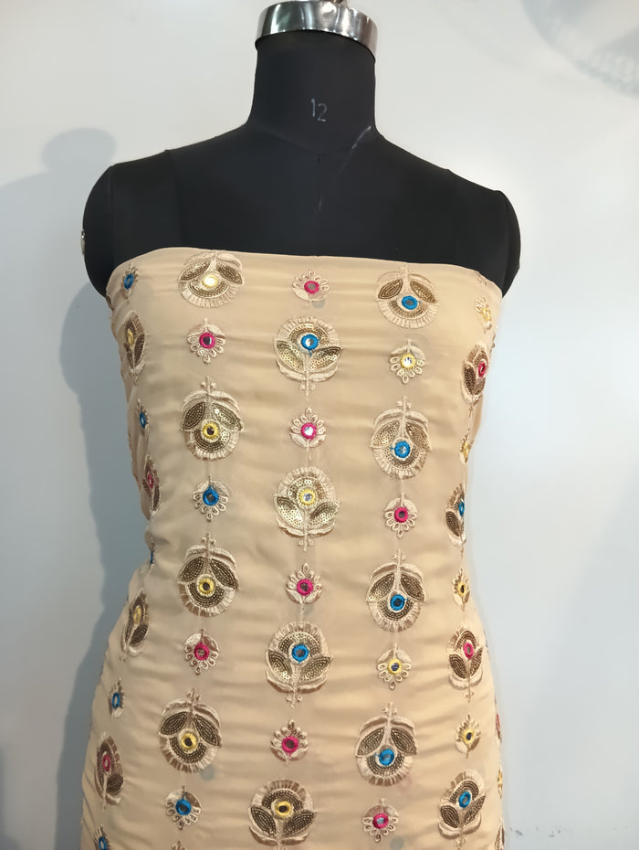 Georgette embroidered suit