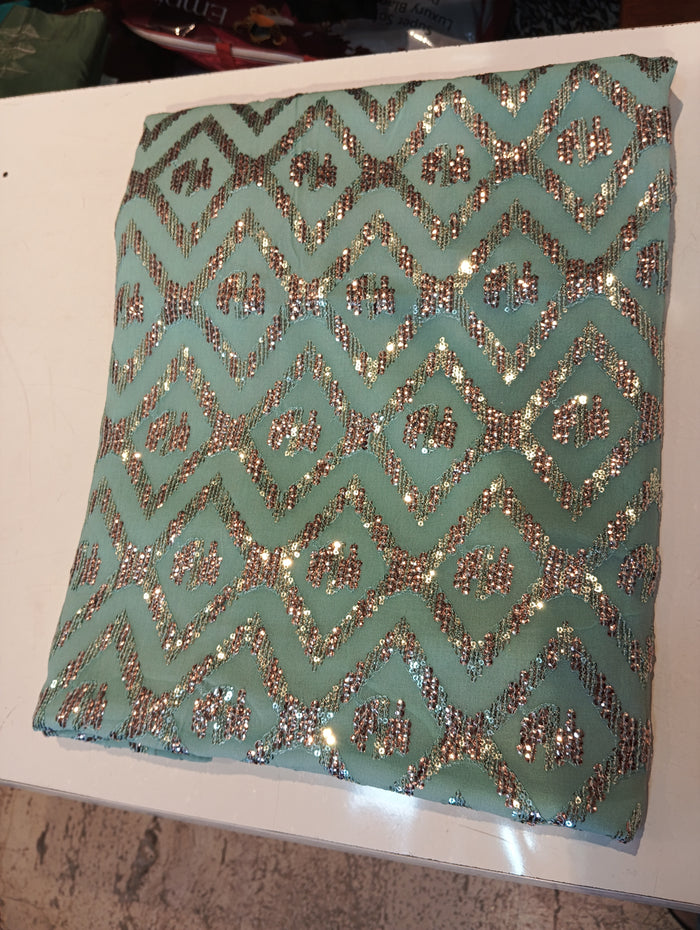 Georgette Embroidered Suit