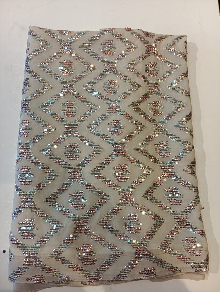 Georgette sequin embroidered suit