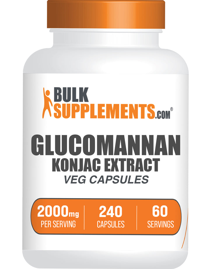 BulkSupplements.com Konjac Root Extract 240 capsules bottle image