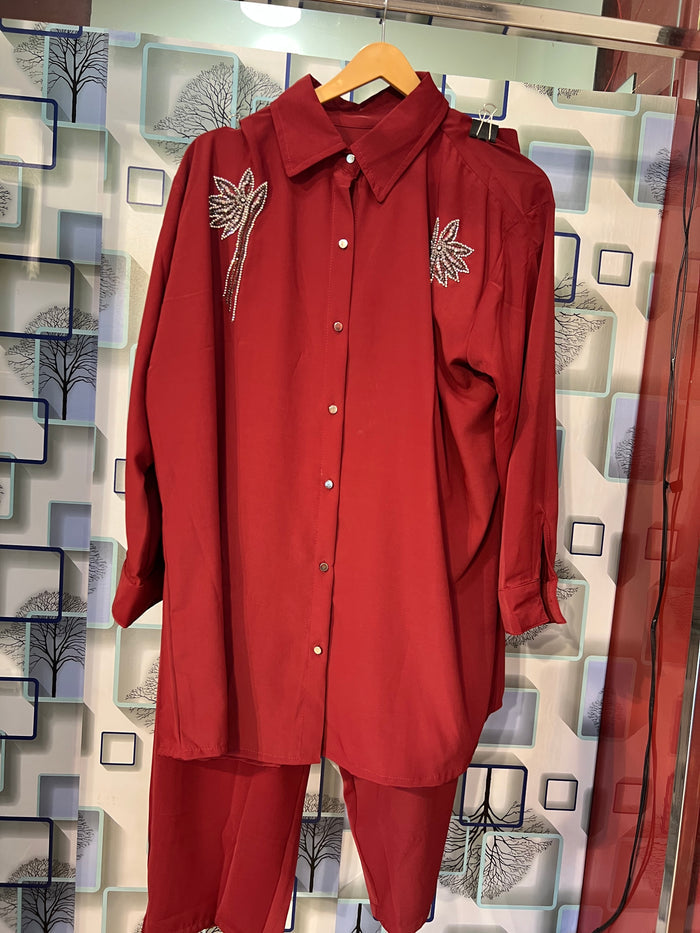 Hand embroidered Co-ord Set