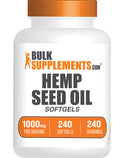 BulkSupplements.com Hemp Seed Oil 240 softgels bottle image
