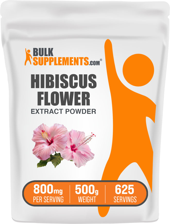 BulkSupplements.com Hibiscus Flower Extract Powder 500g bag image