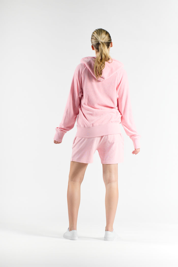 Hoodzip Girl Terry Pink Crush