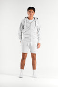 Hoodzip Unisex Terry Light Grey