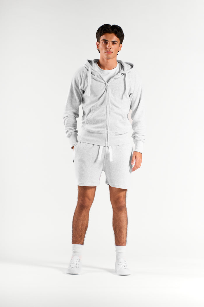 Hoodzip Unisex Terry Light Grey