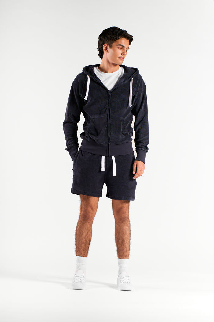 Hoodzip Unisex Terry Navy