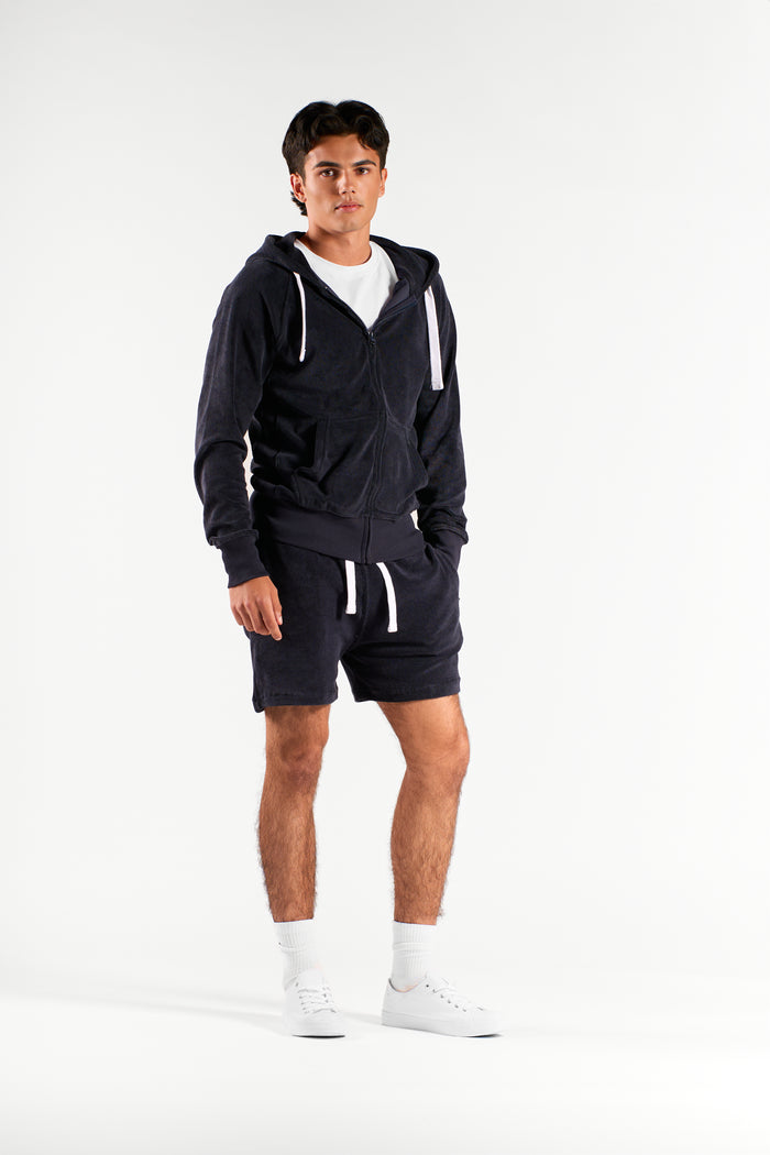 Hoodzip Unisex Terry Navy