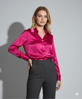 Hot Pink Silk Shirt