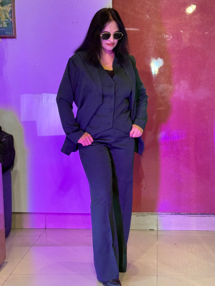 Hunter Green Blazer Suit Set