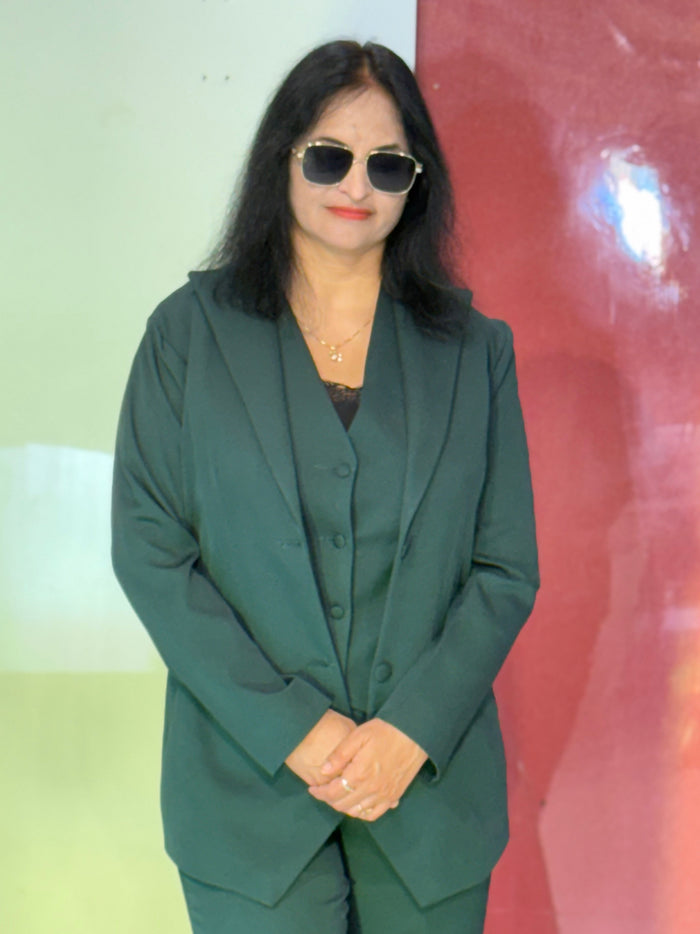 Hunter Green Blazer Suit Set