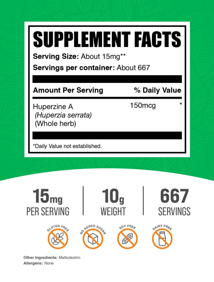 Huperzine A powder label 10g