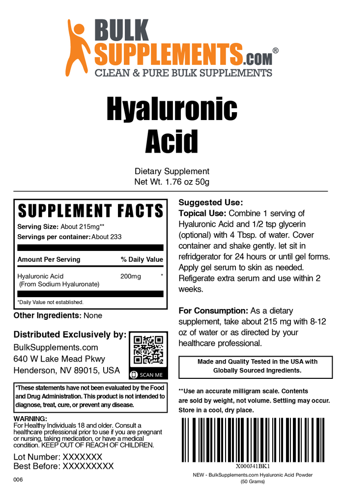 Hyaluronic Acid Powder