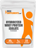 BulkSupplements.com Hydrolyzed Whey Protein Isolate Powder 1kg bag image