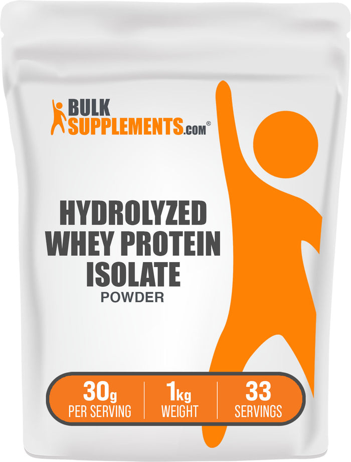 BulkSupplements.com Hydrolyzed Whey Protein Isolate Powder 1kg bag image