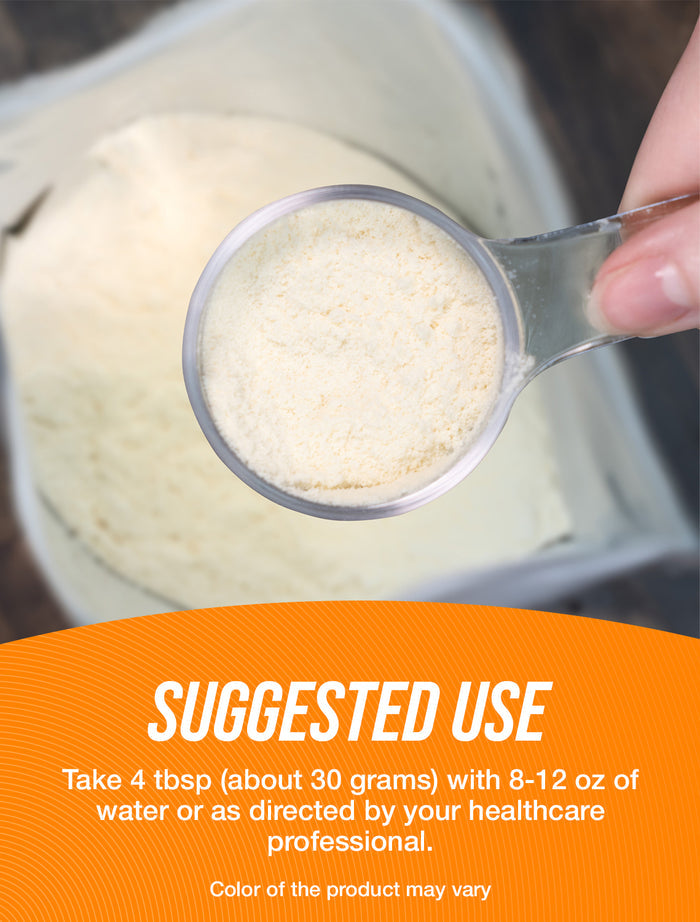 Hydrolyzed Whey Protein Isolate powder suggested use image