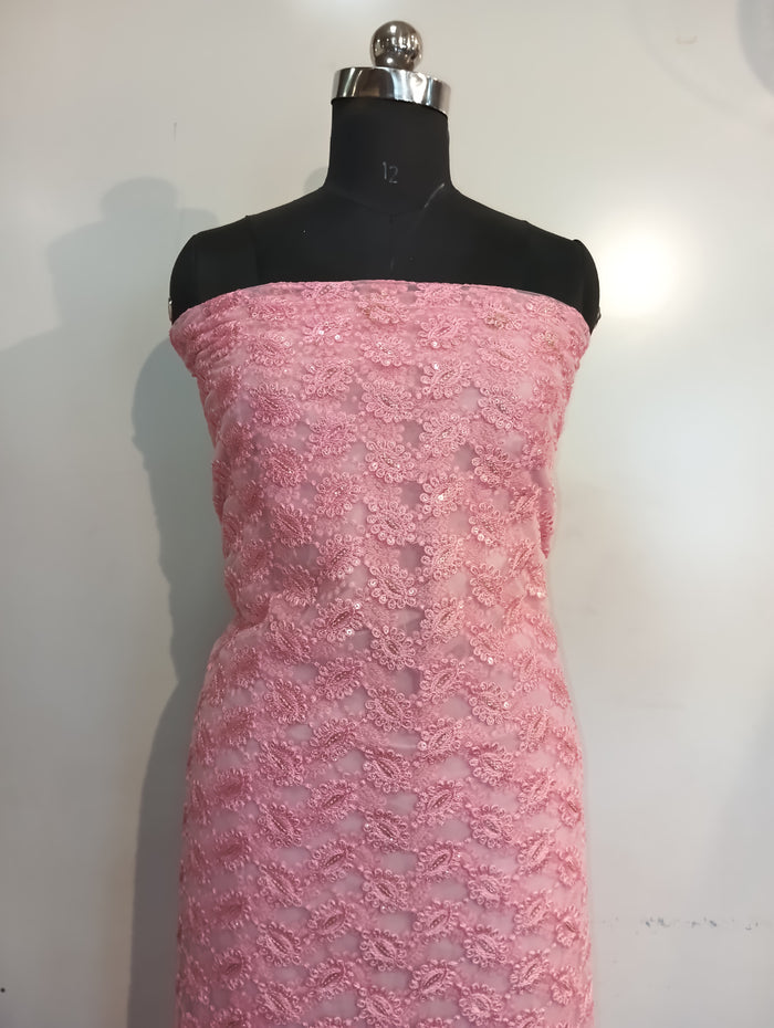imported net Embroidered suit