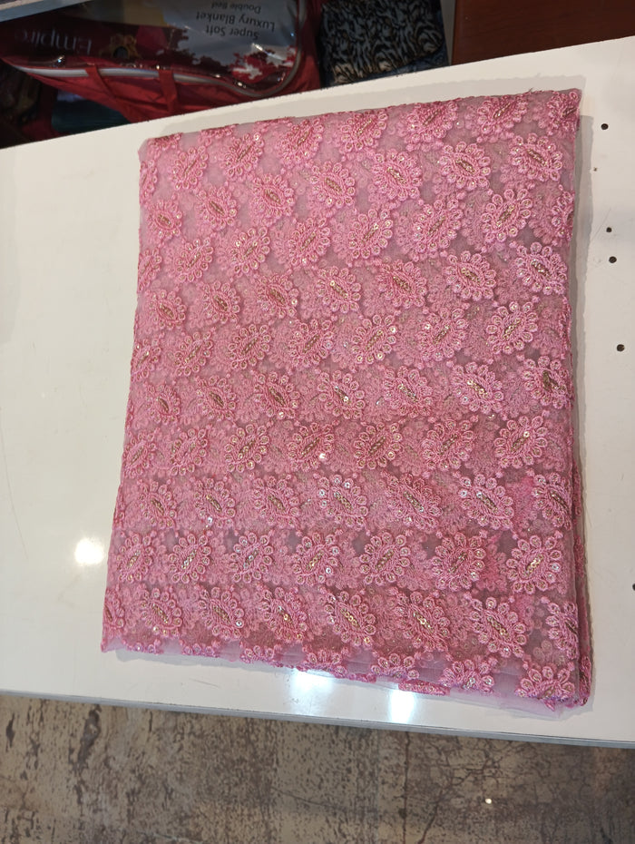 imported net Embroidered suit