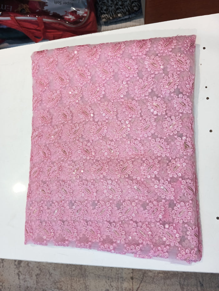 imported net Embroidered suit