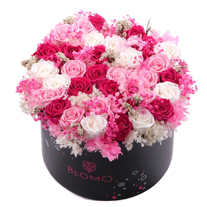 03001990_in-eterno-cierny-blomo-box-l-preparovane-ruze-hortenzia-a-gypsophila