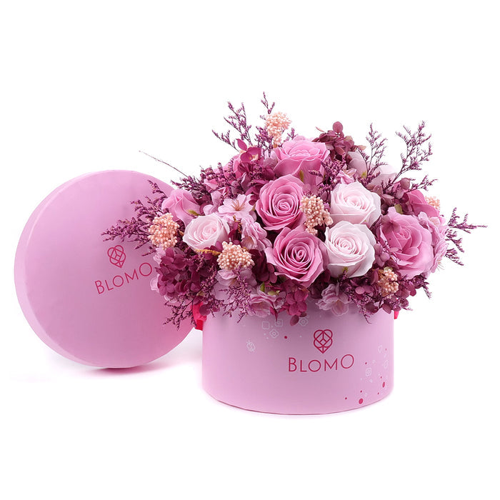 03002063_irigo-ruzovy-blomo-box-m-15-parfume-vonave-ruze-hortenzia-limonka-a-ozothamnus