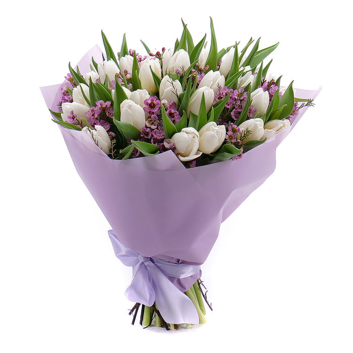 Jarona 20 biele tulipány,waxflover
