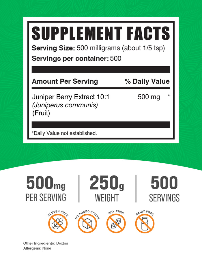 Juniper Berry Extract 250g label