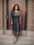 Khadi silk designer suit set