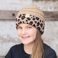 KID-45 Camel Leopard Youth Beanie