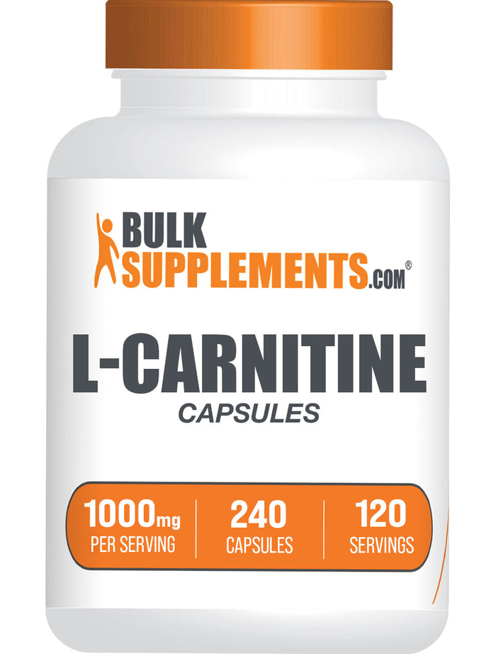 BulkSupplements.com L-Carnitine Capsules 1000mg 240 capsules