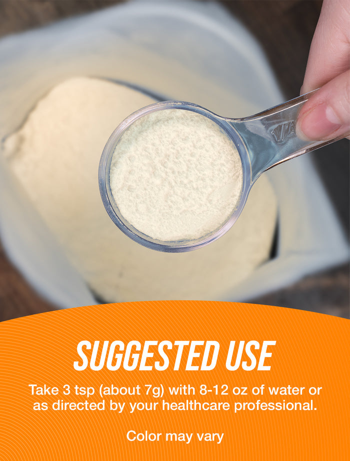 Flavored l-glutamine powder suggested use image
