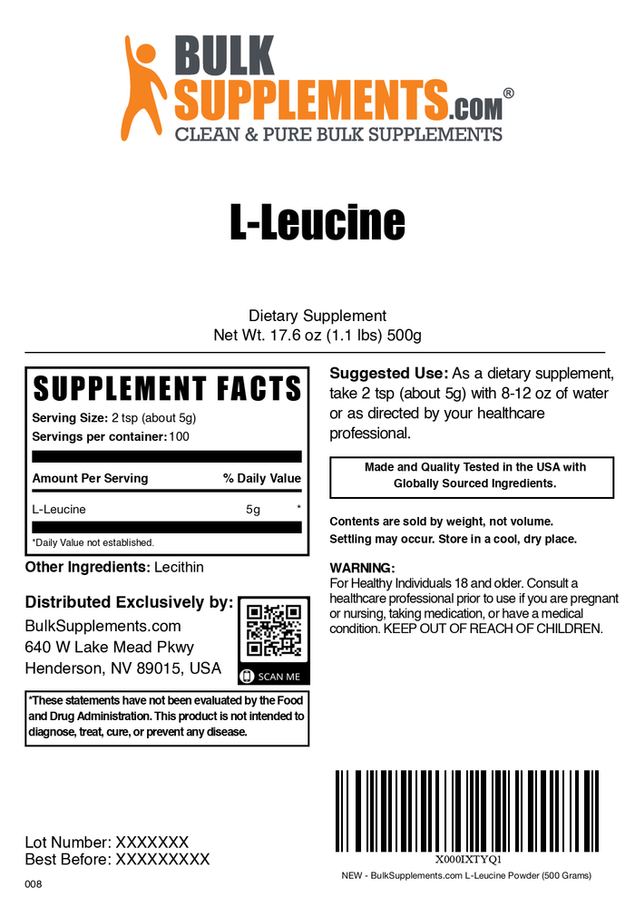 L-Leucine powder label 5000g
