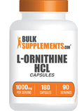 BulkSupplements.com L-Ornithine HCl 180 capsules bottle image